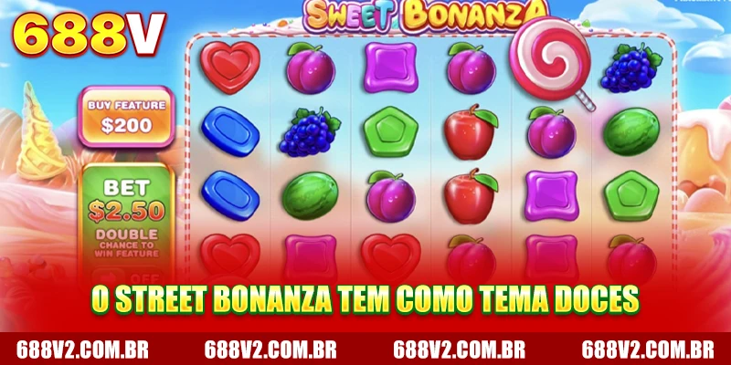 O Street Bonanza tem como tema doces.